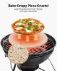 VEVOR Pizza Stone, 15 in Round Pizza Stone, 0.67 in Large Cordierite Baking-Stone with Metal Peel, Scrape, 1450Â°F Heat-Resistant Cooking Stones